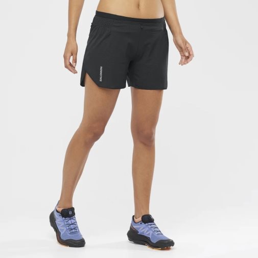 Black Salomon Sense Aero 5'' Women's Running Shorts | IE JB3149